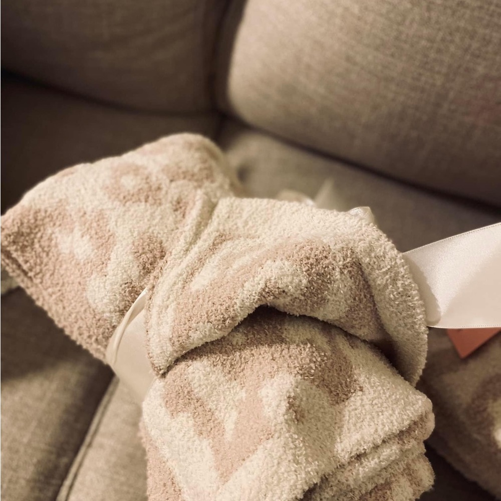 Leopard Blanket Beige Reversible - Picture 2 of 2